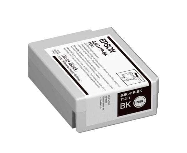 Epson SJIC41P-BK Gloss Black cartridge included in the CW-C4000 CMYK ink and SJMB4000 maintenance box kit, C4000INKKIT-GLOSS
