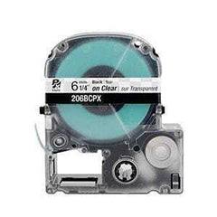 Epson PX 1/4" Black Ink/Clear Tape, 30 ft. (5-Pack)