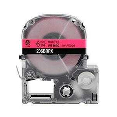 Epson PX 1/4" Black Ink/Red Tape, 30 ft. (5-Pack)