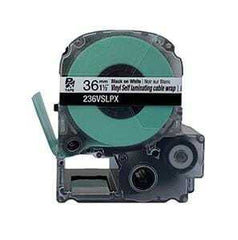 Epson PX 1 1/2” Black Ink/White Self-Laminated Tape, 26.2 ft. (5-Pack)