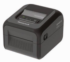 Black Honeywell PC42E-D direct thermal printer with multi-button controls and standard tear-off front. No cutter or peeler is fitted.