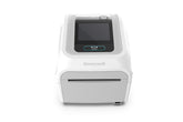 White Honeywell PC45D healthcare direct thermal printer with touchscreen and standard tear-off exit, without an optional cutter or dispenser.