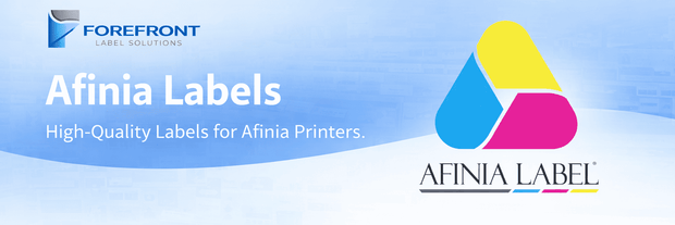Afinia colour label printers with compatible product label examples for growing businesses.