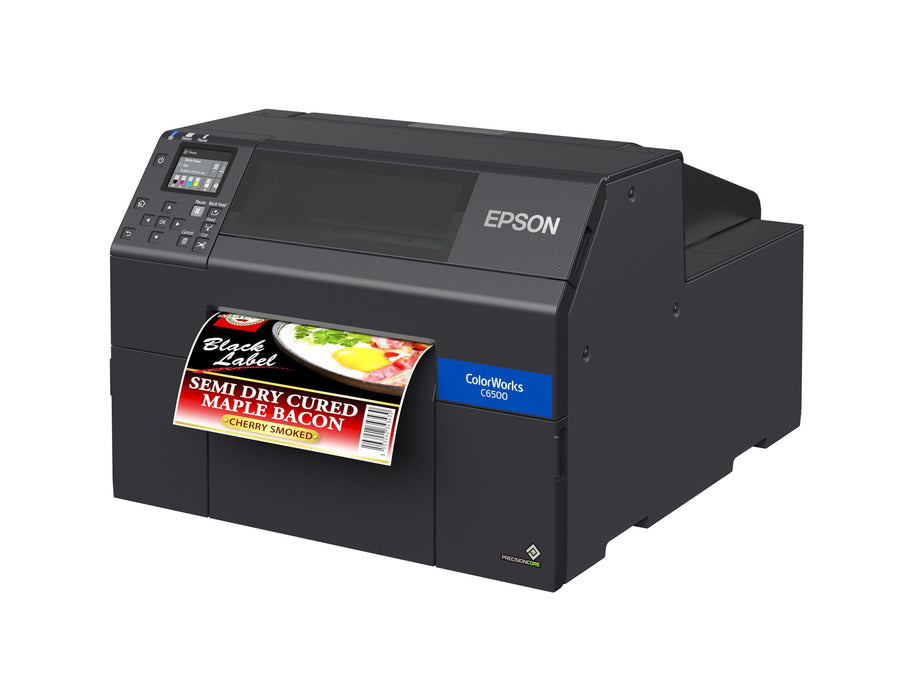 Genuine Epson ColorWorks C6500A wide format colour label printer shown from the front