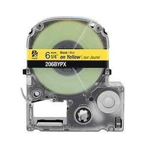Epson PX 1/4" Black Ink/Yellow Tape, 30 ft. (5-Pack)