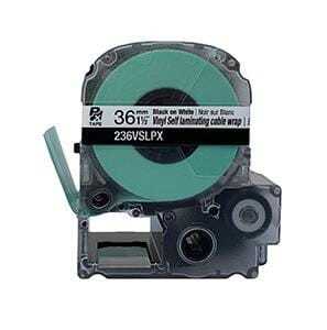 Epson PX 1 1/2” Black Ink/White Self-Laminated Tape, 26.2 ft. (5-Pack)