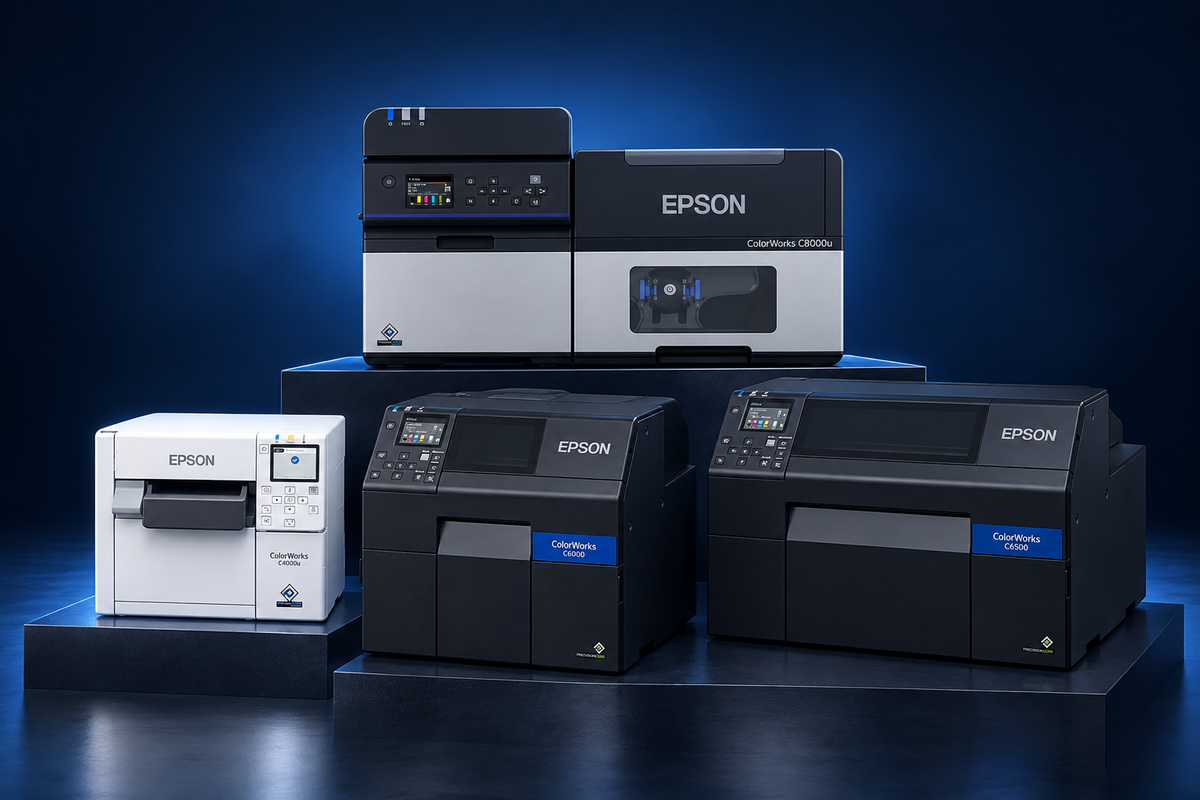 Epson ColorWorks family: CW-C4000, CW-C6000, CW-C6500 and CW-C8000 inkjet label printers