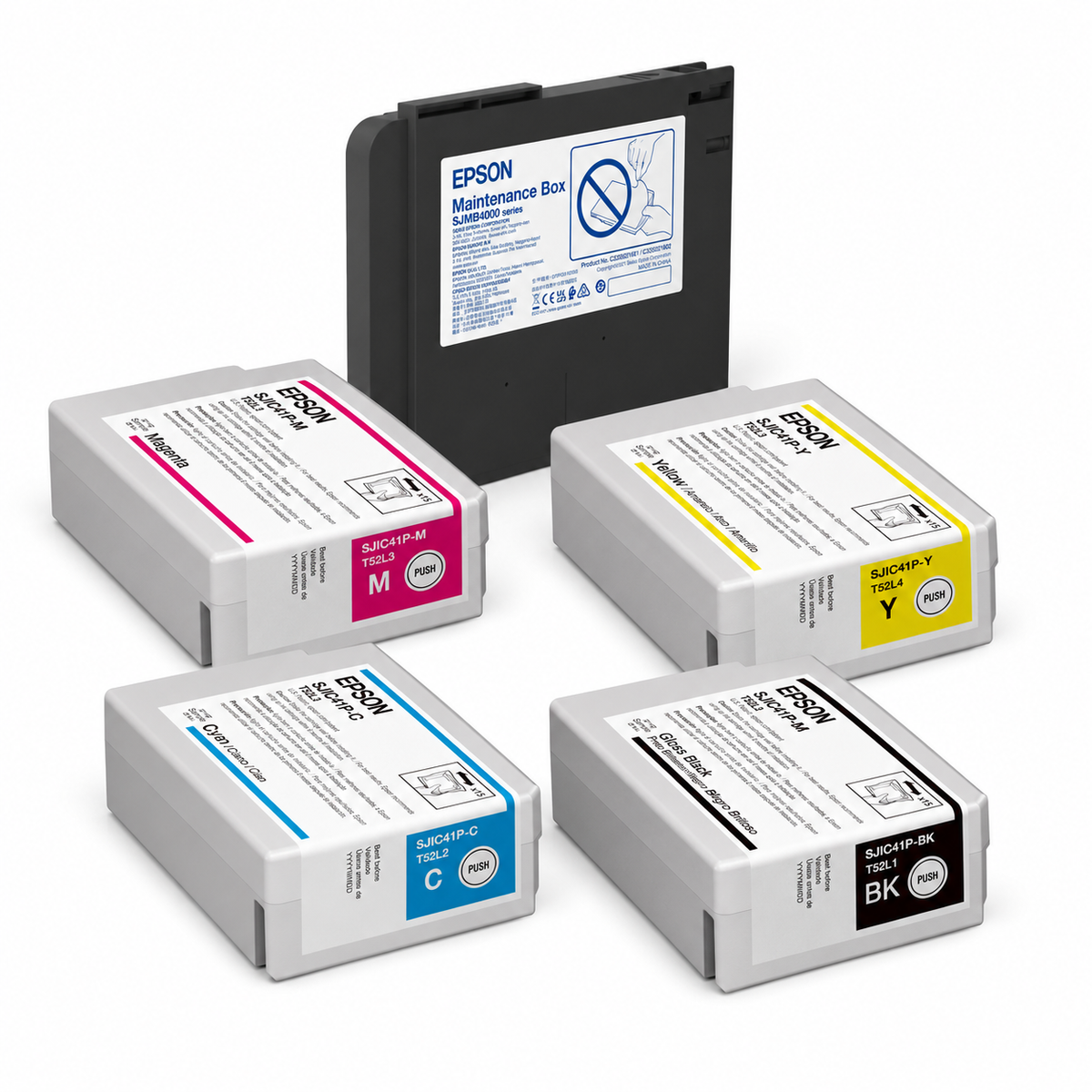 Epson CW-C4000 CMYK Ink Set + Maintenance Box Kit - SJIC41P