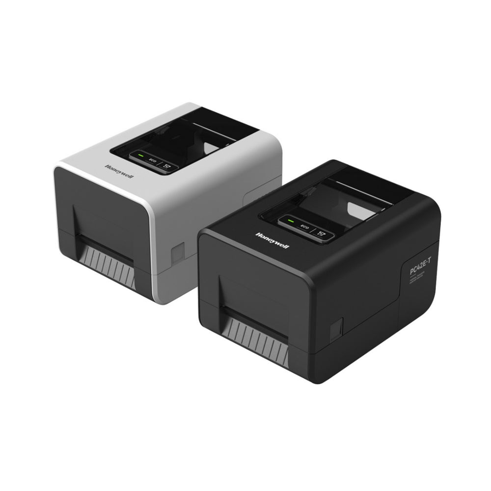 Honeywell PC42E-T. PC42E-T enclosure and control view in black and white. Selected configuration is black; one printer is supplied.